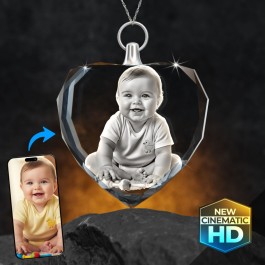 2D Crystal Heart Necklaces