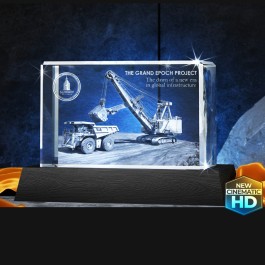 3D Crystal Rectangle Wide Award