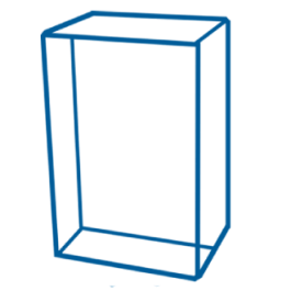 Rectangle Tall Large Presidential 10.7" x 7 x 3.2 / 27x18x8cm