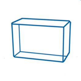 3D Crystal Rectangle Large Mantel 7.1&quot; x 4.8 x 3.2 / 18x12x8cm