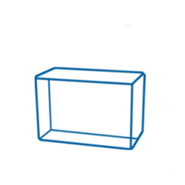 3D Crystal Rectangle Mini Mantel 6&quot; x 4 x 2.5 / 15x10x6cm