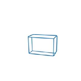 3D Crystal Rectangle Large 3.5&quot; x 2.5 x 2.5 / 9x6x6cm