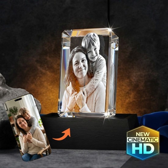 3D Crystal Tapered Rectangle Tall 